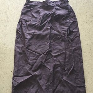 AKA Eddie Bauer Silk Linen Wrap Skirt